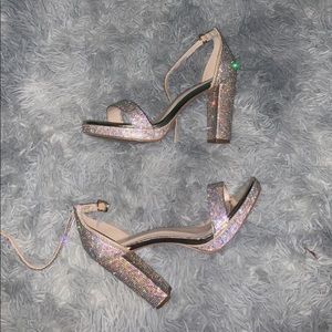 Beautiful sparkly strapped heels